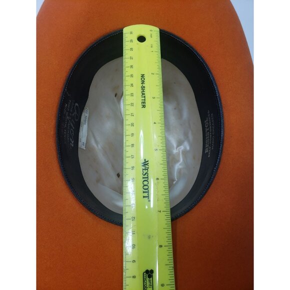 Resistol Self Conforming Hand Creased Las Vegas 6 3/4 Orange Western Style 68L - Picture 11 of 12